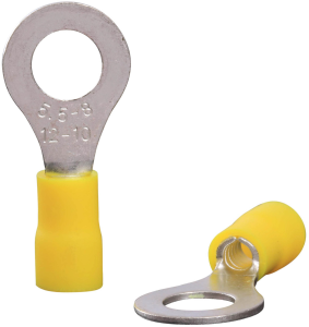 Insulated ring cable lug, 4.0-6.0 mm², 8.5 mm, M8, yellow