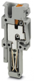 Plug, push-in connection, 0.14-4.0 mm², 1 pole, 24 A, 6 kV, gray, 3210091