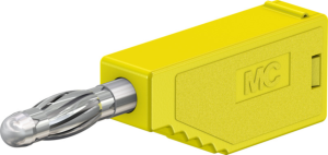 4 mm plug, solder connection, 2.5 mm², yellow, 22.2632-24