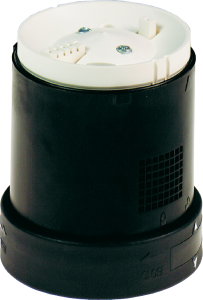 Buzzer, 50 Hz, 90 dB, 120-230 VAC, 25 mA, black