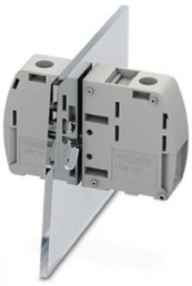 Feed through terminal, 1 pole, 10-50 mm², clamping points: 2, gray, screw connection, 150 A