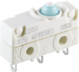 Subminiature snap-action switch, On-On, solder connection, pin plunger, 2.8 N, 6 (6) A/250 VAC, IP40