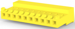 Socket housing, 10 pole, pitch 3.96 mm, straight, yellow, 4-643818-0