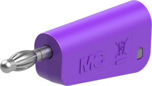 4 mm plug, solder connection, 2.5 mm², purple, 64.1042-26