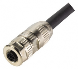 Socket, M12, 4 pole, crimp connection, screw locking, straight, 21038962415