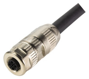Socket, M12, 4 pole, crimp connection, screw locking, straight, 21038962415