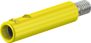4 mm screw-in adapter, screw connection, CAT II, yellow, 23.1033-24