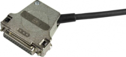D-Sub connector housing, size: 1 (DE), straight 180°, cable Ø 1.5 to 7.5 mm, thermoplastic, black, 09670090432