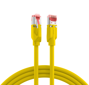 Patch cable, RJ45 plug, straight to RJ45 plug, straight, Cat 5e, S/UTP, PUR, 5 m, yellow
