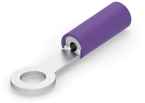 Insulated ring cable lug, 0.41-0.65 mm², AWG 20, 3.6 mm, M3.5, purple