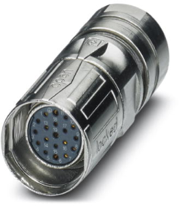 Socket, M23, 19 pole, crimp connection, SPEEDCON locking, straight, 1623834