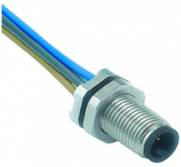 Sensor actuator cable, M5-flange plug, straight to open end, 3 pole, 0.2 m, 1 A, 09 3105 86 03