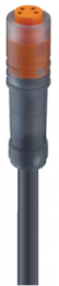 Sensor actuator cable, M8-cable socket, straight to open end, 4 pole, 0.68 m, PUR, black, 4 A, 20311