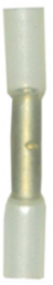 Butt connector with heat shrink insulation, 0.34-0.5 mm², AWG 24 to 22, yellow, 28.5 mm