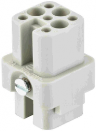 Socket contact insert, 3A, 7 pole, unequipped, crimp connection, with PE contact, 09210073101