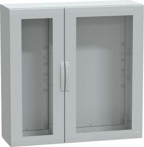 Control cabinet, (H x W x D) 1250 x 1250 x 420 mm, IP65, polyester, light gray, NSYPLA12124TG