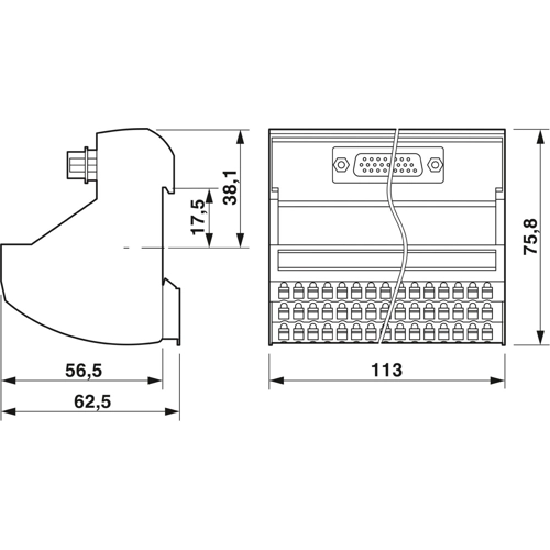 2904275 Phoenix Contact Transfer Modules for Mounting Rail Image 2