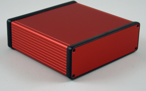 Aluminum enclosure, (L x W x H) 160 x 165 x 51 mm, red, IP54, 1455T1601RD