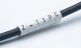 Polyvinyl fluoride cable maker, imprint "7", (L x W x H) 4.75 x 4.5 x 3 mm, max. bundle Ø 2 mm, white, EC0047-000