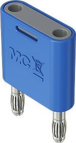 Short-circuit plug, 32 A, nickel-plated, blue, 66.4010-23