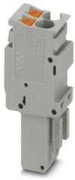 Plug, push-in connection, 0.14-4.0 mm², 2 pole, 24 A, 6 kV, gray, 3209879