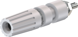 Pole terminal, 4 mm, white, 30 VAC/60 VDC, 35 A, screw connection, nickel-plated, 23.0330-29