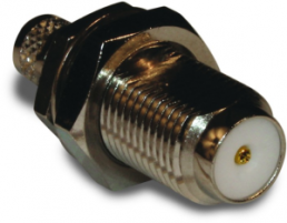F socket 75 Ω, RG-59, RG-62, Belden 8221, Belden 9228, solder connection, straight, 222158-10