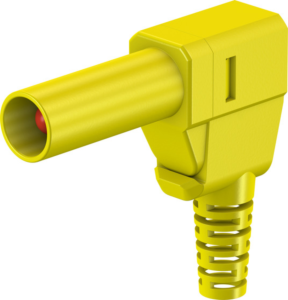 4 mm plug, solder connection, 2.5 mm², CAT II, yellow, 22.2667-24