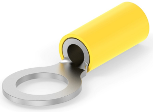 Insulated ring cable lug, 2.7-6.6 mm², AWG 12 to 10, 8.3 mm, M8, yellow