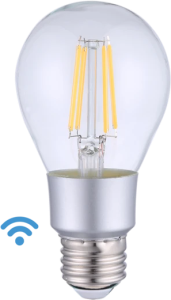 LED lamp, E27, 7 W, 750 lm, 230 V (AC), 2700 K, 360 °, clear, warm white, F