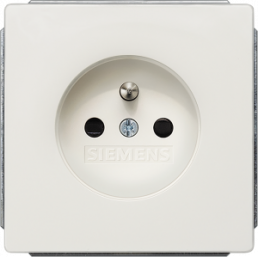Socket outlet with center protective contact, white, 16 A/250 V, IP20, 5UB1367