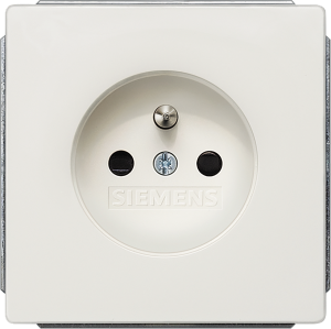 Socket outlet with center protective contact, silver, 16 A/250 V, IP20, 5UB1367-1