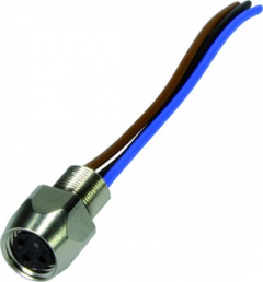 Sensor actuator cable, M8-flange socket, straight to open end, 3 pole, 0.5 m, TPU, 3 A, 21023576305