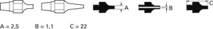 T0051315299 Weller Soldering tips, desoldering tips and hot air nozzles