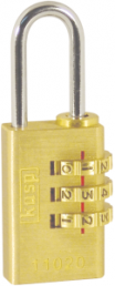 Combination lock, level 2, shackle (H) 21.17 mm, brass, (B) 20 mm, K11020D