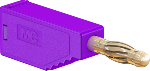 4 mm plug, solder connection, 2.5 mm², purple, 22.2631-26