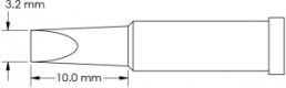 Soldering tip, Chisel shaped, (L x W) 10 x 3.2 mm, GT4-CH0032S