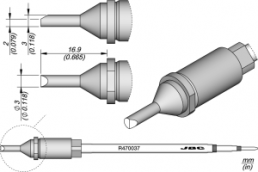 JBC soldering tip, round shape, R470037/Ø 3.0 mm