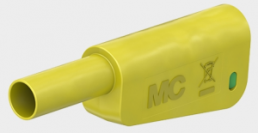 4 mm plug, screw connection, 1.0 mm², CAT II, CAT III, yellow, 66.2020-24