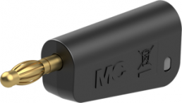 4 mm plug, solder connection, 1.0 mm², black, 64.1039-21