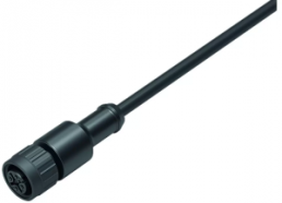 Sensor actuator cable, M12-cable socket, straight to open end, 12 pole, 2 m, PUR, black, 1.5 A, 77 3420 0000 50712-0200