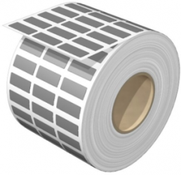 Polyester Device marker, (L x W) 20 x 8 mm, gray, Roll with 3000 pcs