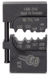 Crimping die for coaxial connectors, 1.69-6.48 mm², 1212088