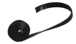 Velcro tape, nylon/polyeste, (L x W) 1 m x 14 mm, black