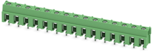 PCB terminal, 15 pole, pitch 7.5 mm, AWG 20-10, 32 A, screw connection, green, 1988231
