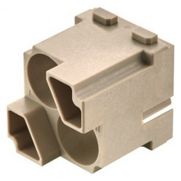 Adapter for industrial connectors, module contactInsert, Han-Quintax module, male