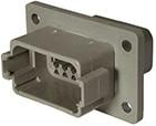 Connector, 12 pole, straight, 2 rows, gray, DT04-12PA-L012