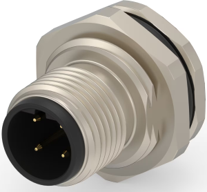 Circular connector, 4 pole, screw locking, straight, T4171010404-001