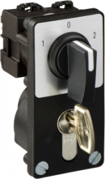 Cam switch, Rotary/key actuator, 1 pole, 12 A, 690 V, (W x H x D) 55 x 100 x 53 mm, front mounting, K1B001UZ4