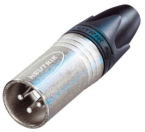 XLR plug, 3 pole, silver-plated, 0.22-0.34 mm², AWG 24-22, metal, NC3MXX-HA
